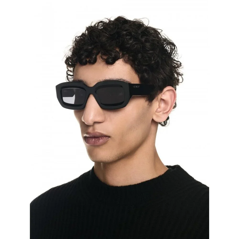 NEW OFF-WHITE OERI138 CHARLOTTE 1007 SUNGLASSES UNISEX BLACK SQUARE EYEWEAR